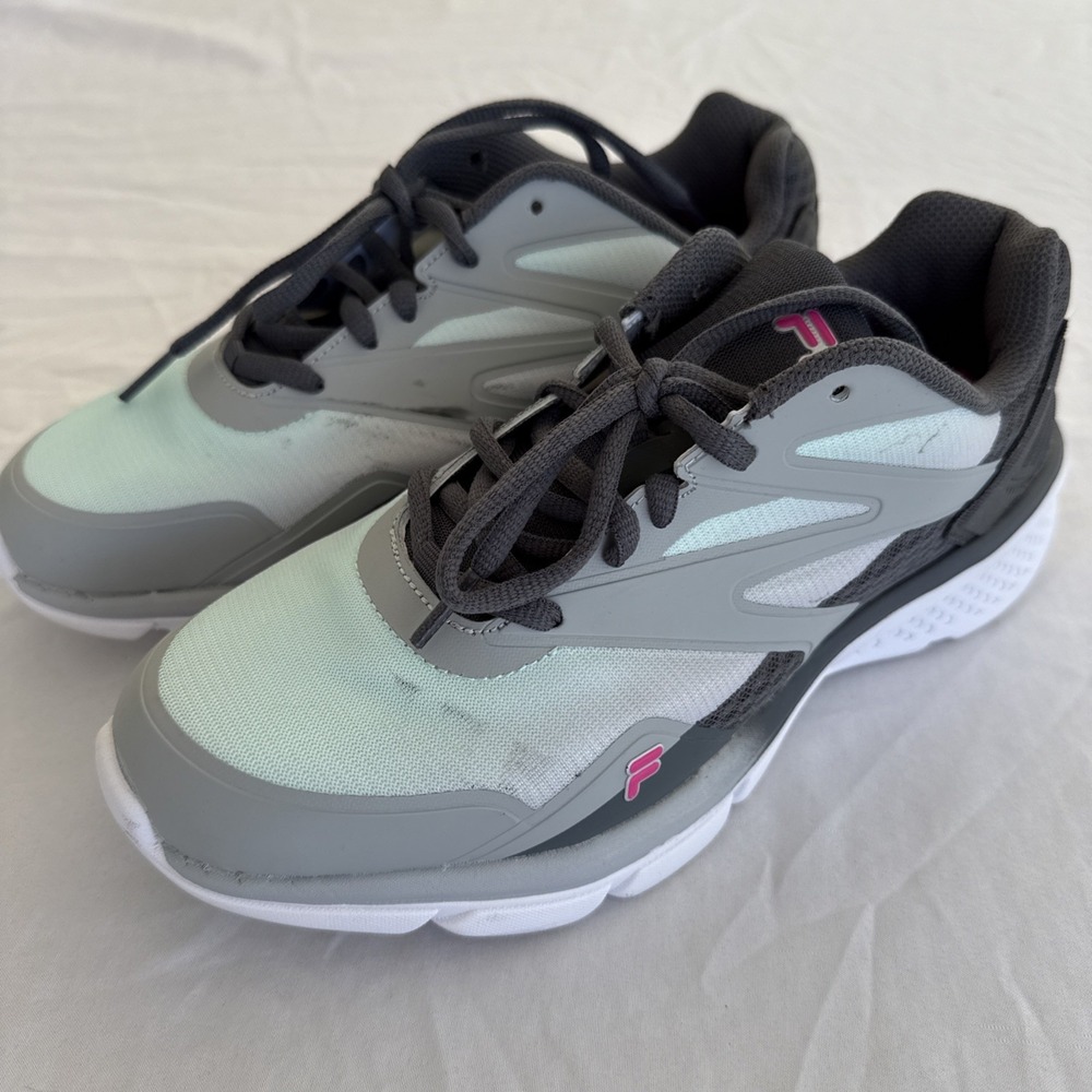 Fila Memory Cryptonic 9 Womens Running Athletic Gray Teal Pink Sneakers Size 9